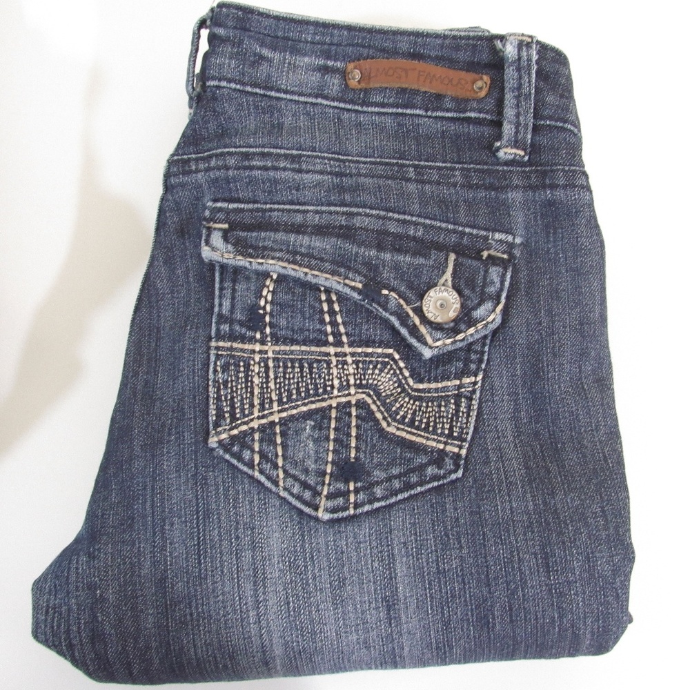 Almost Famous Distressed Low-Rise Skinny Jeans